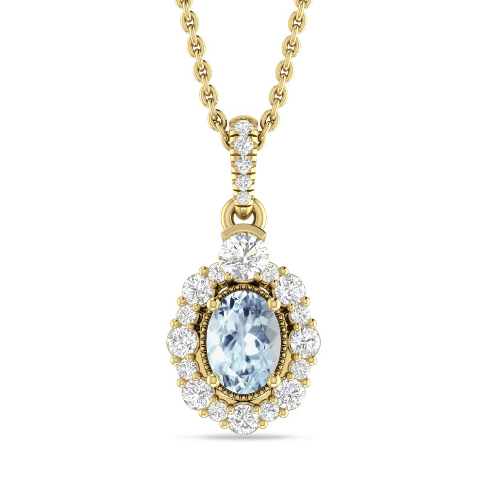 Yellow Gold - Aquamarine