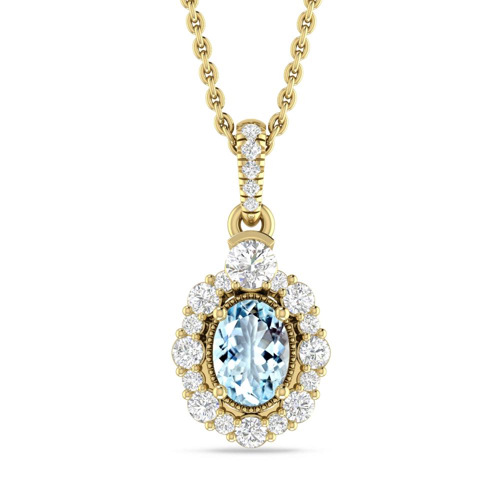 Yellow Gold - Aquamarine