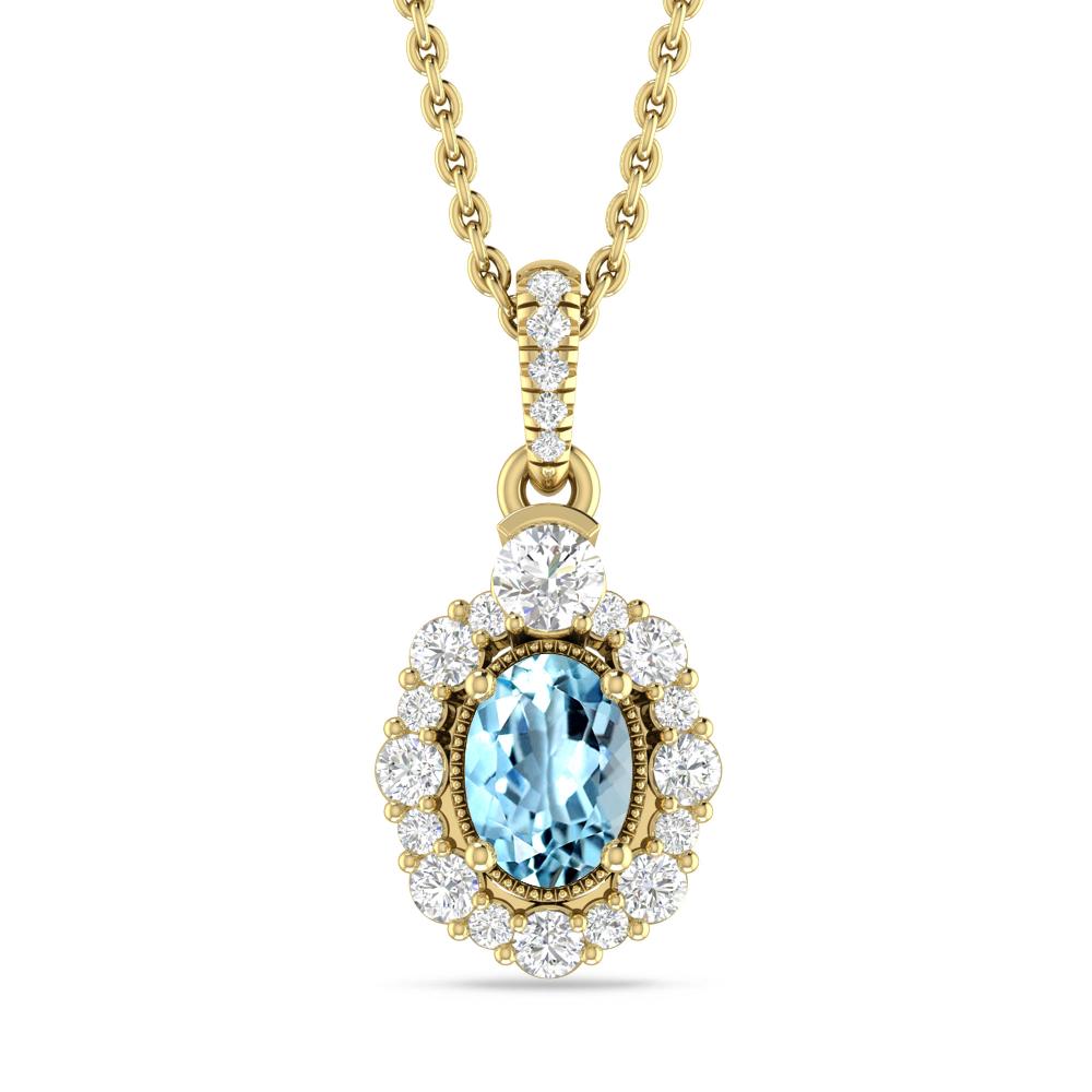 Yellow Gold - Aquamarine