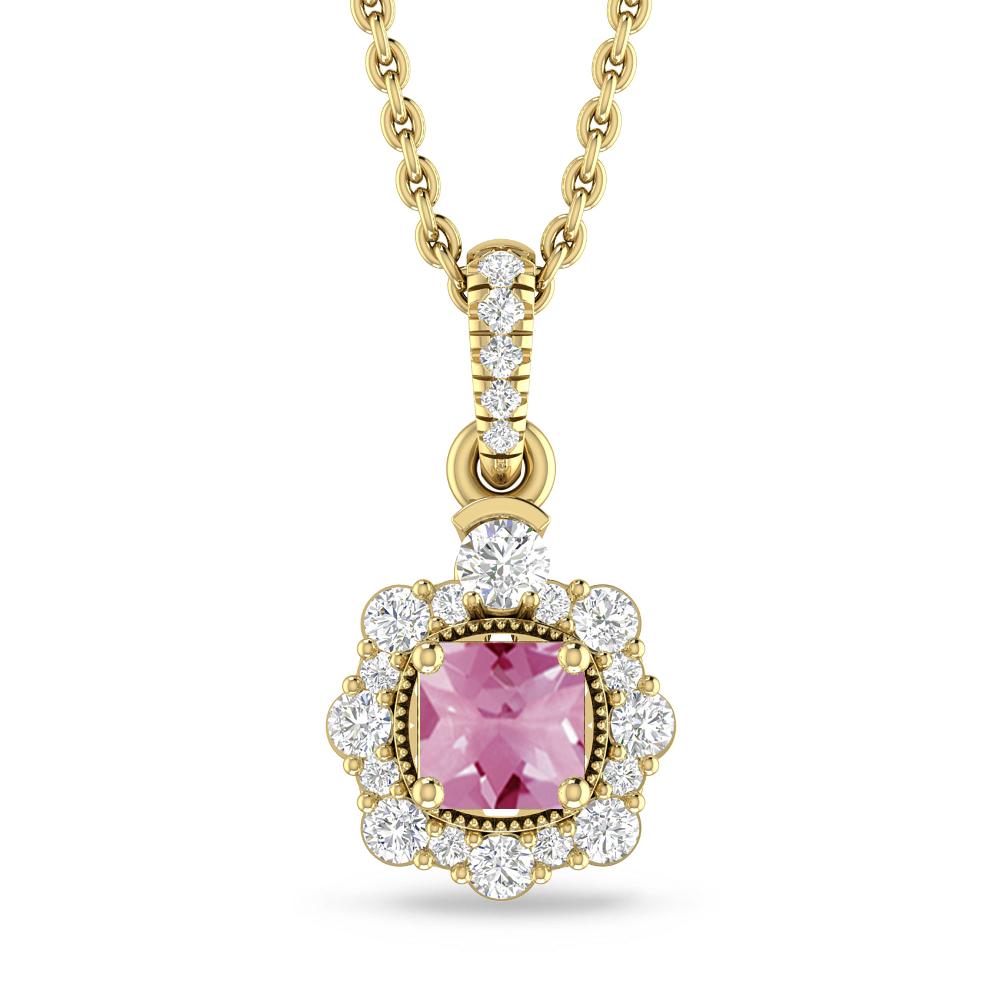Yellow Gold - Pink Tourmaline