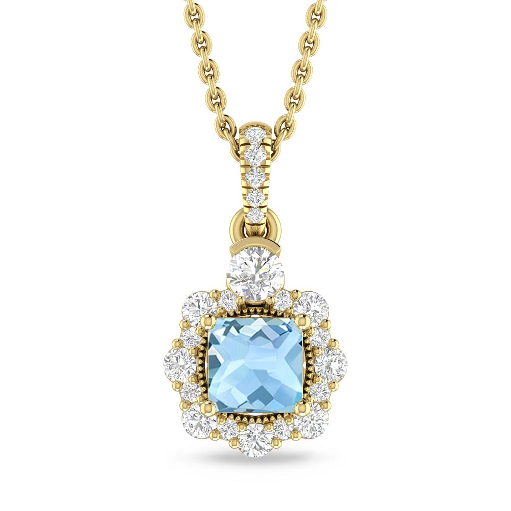 Yellow Gold - Aquamarine