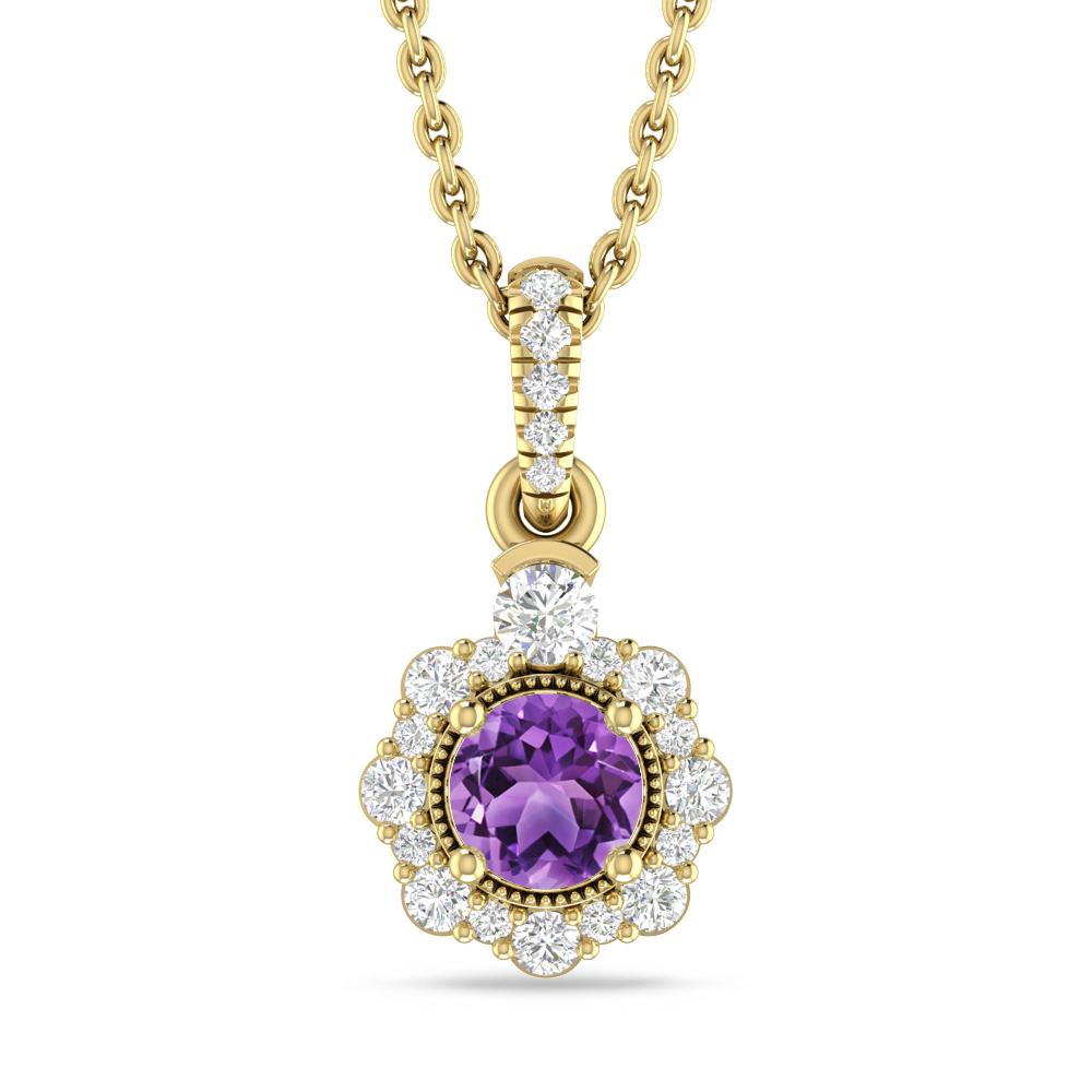 Yellow Gold - Amethyst