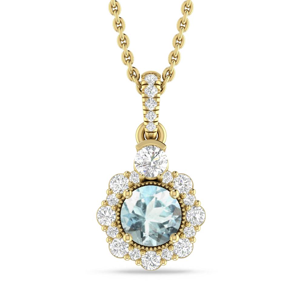 Yellow Gold - Aquamarine