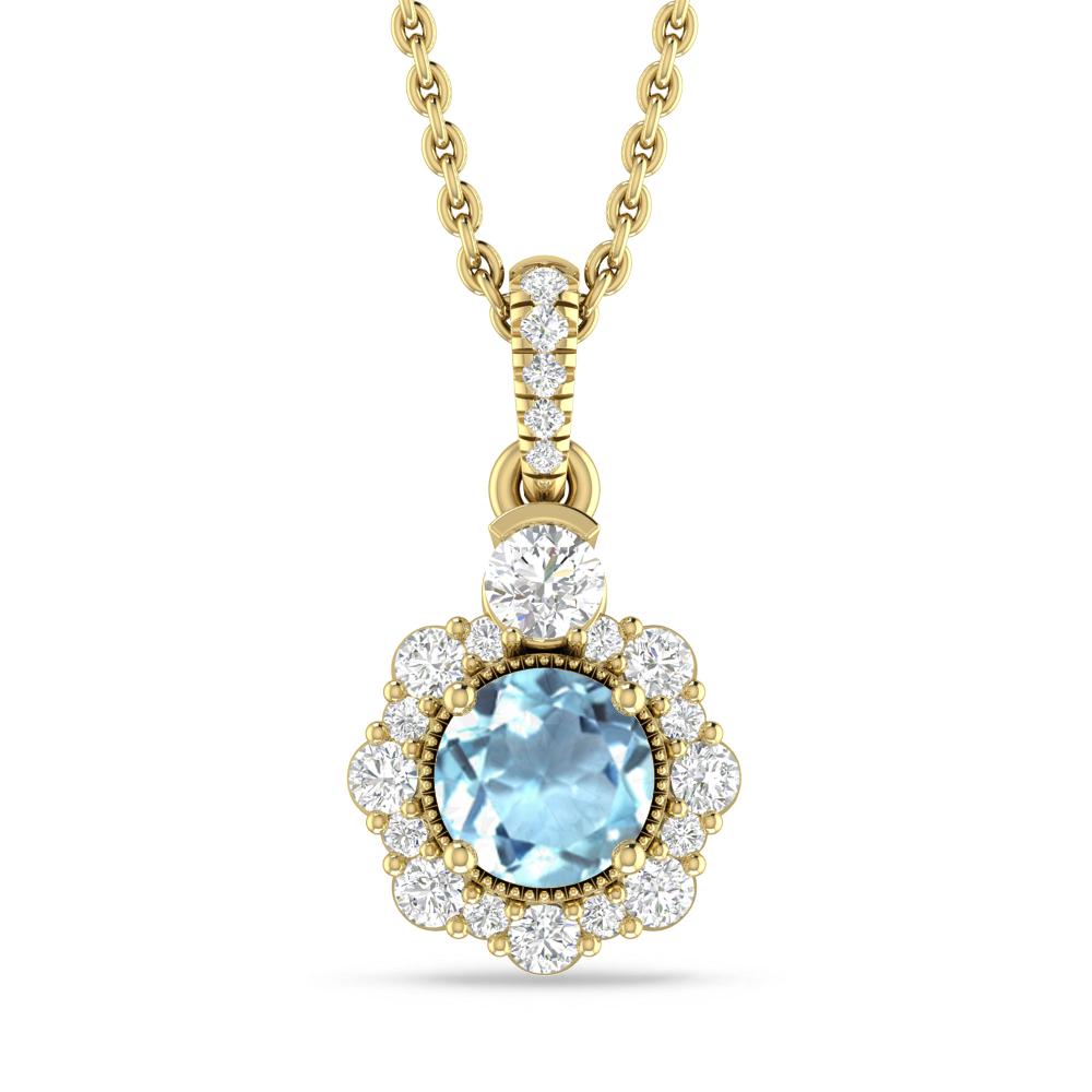 Yellow Gold - Aquamarine
