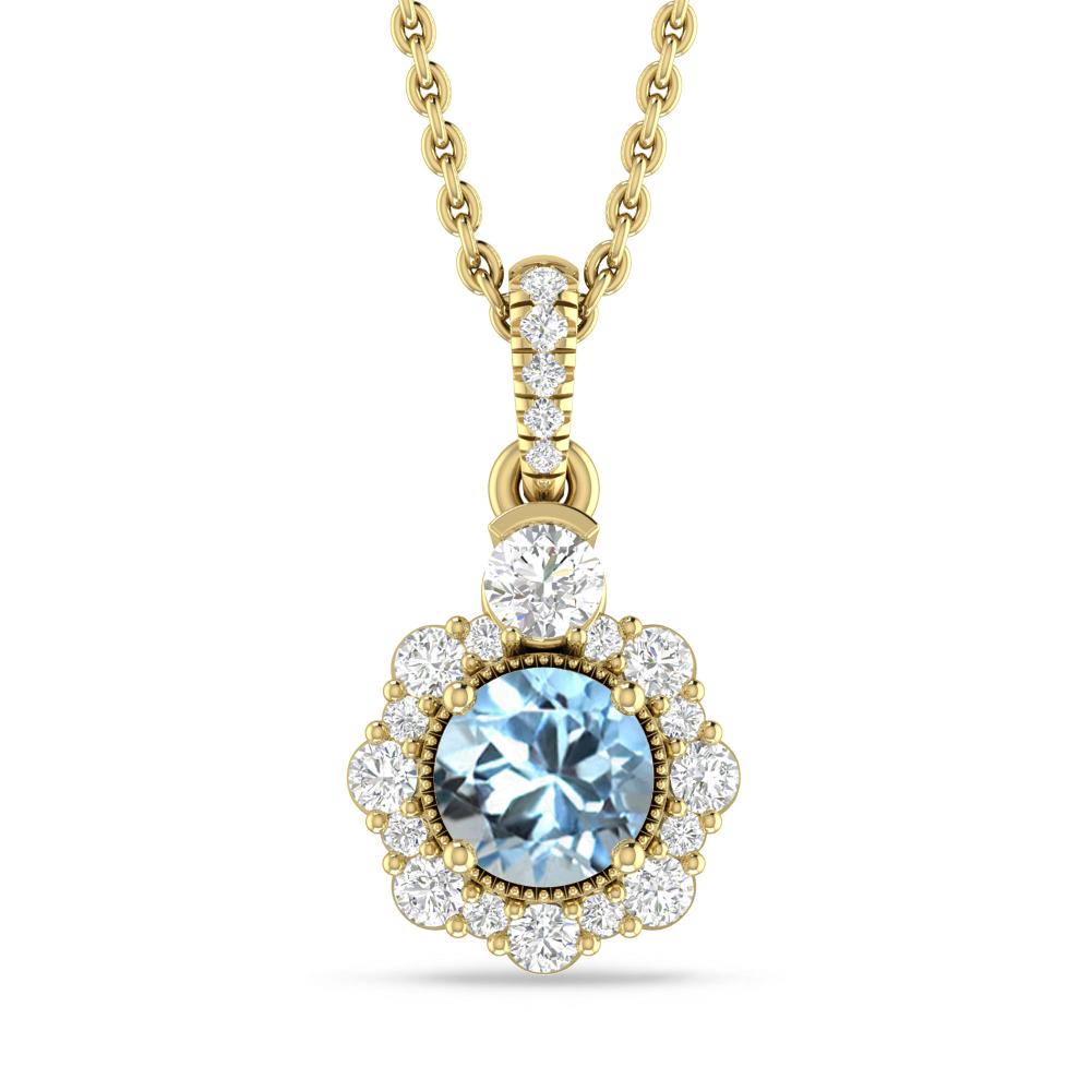 Yellow Gold - Aquamarine