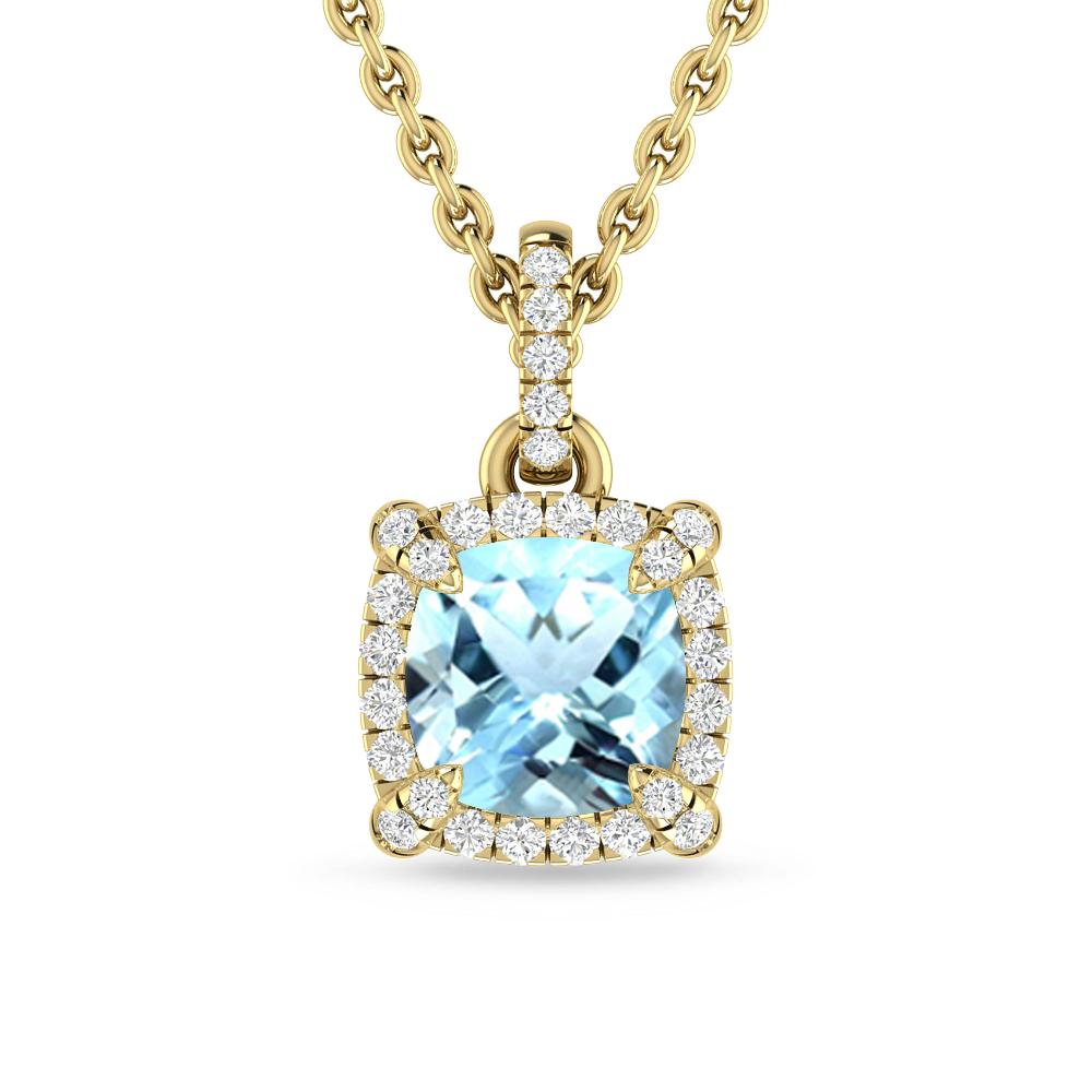 Yellow Gold - Aquamarine