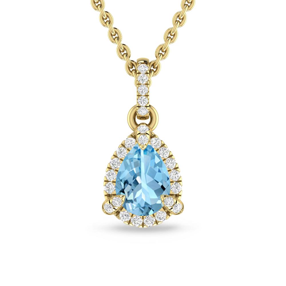 Yellow Gold - Aquamarine