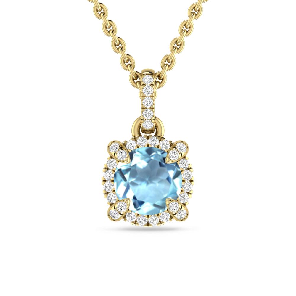 Yellow Gold - Aquamarine