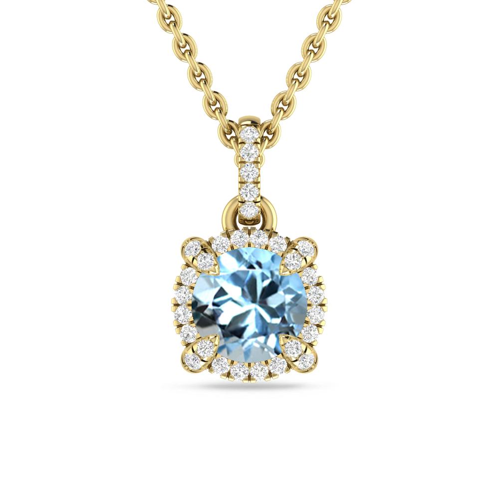 Yellow Gold - Aquamarine