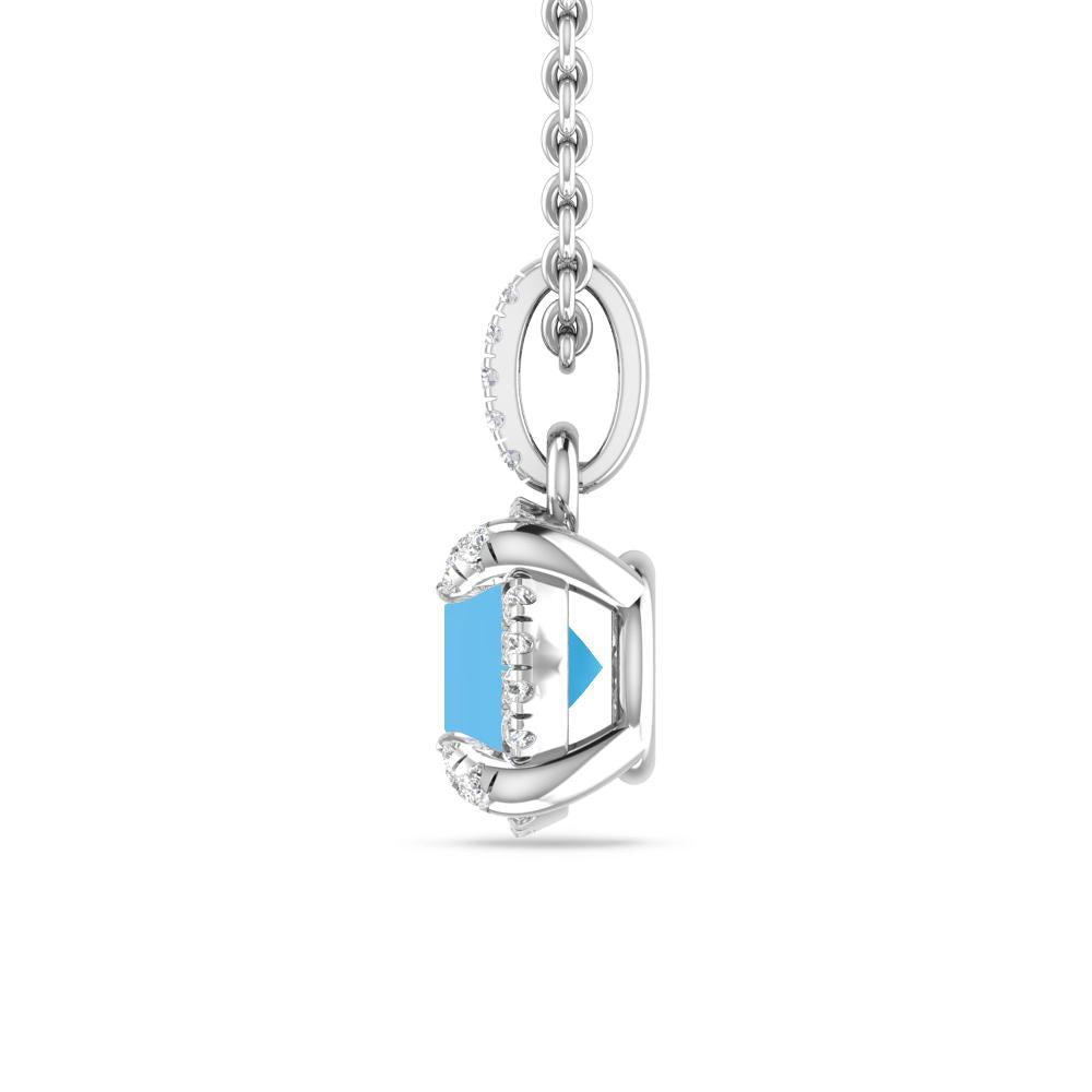 White Gold - Blue Topaz