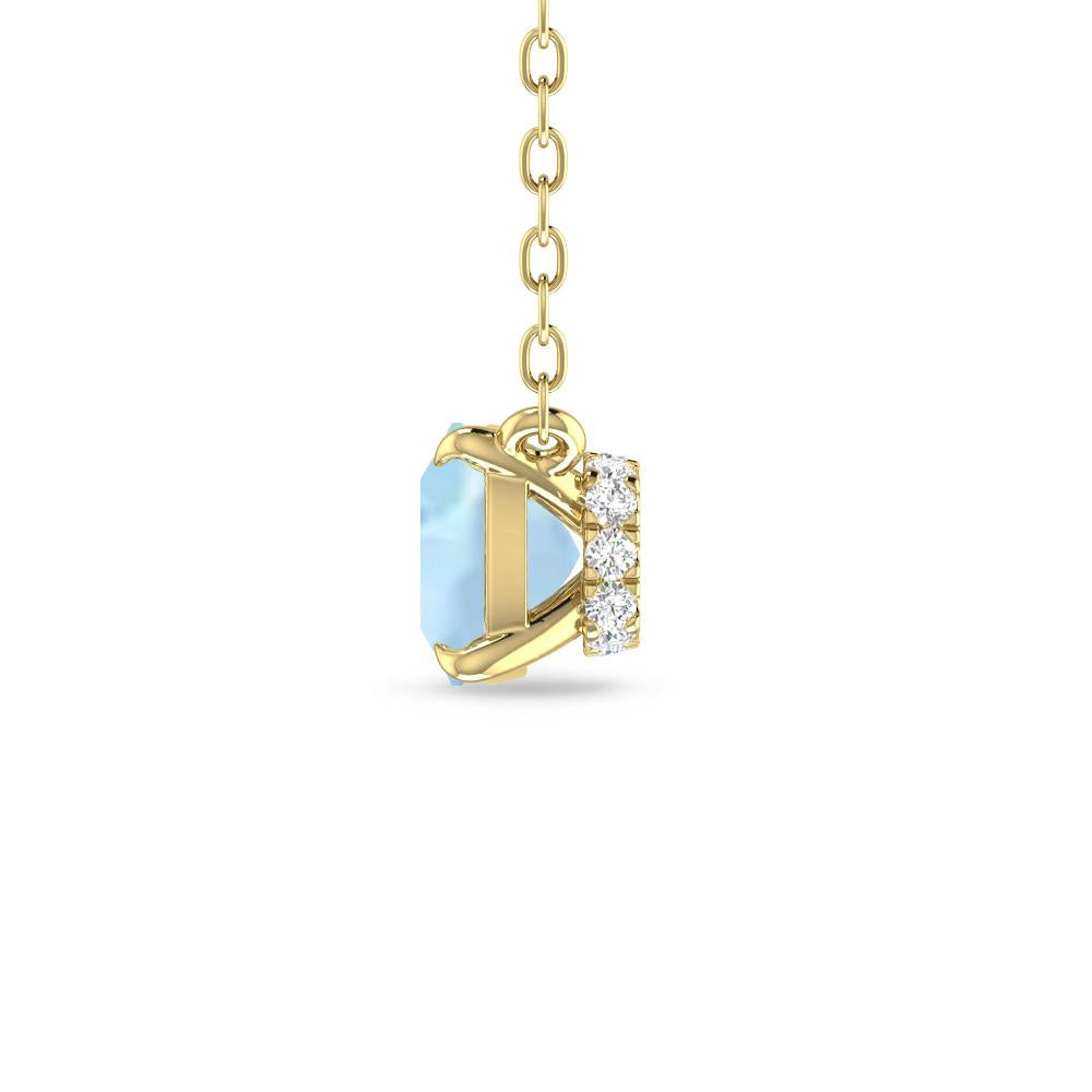 Yellow Gold - Aquamarine