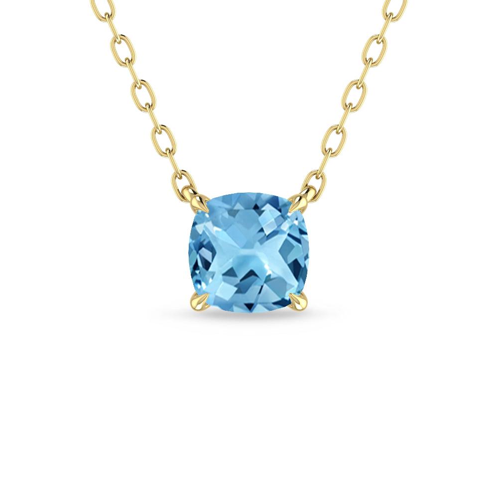 Yellow Gold - Blue Topaz