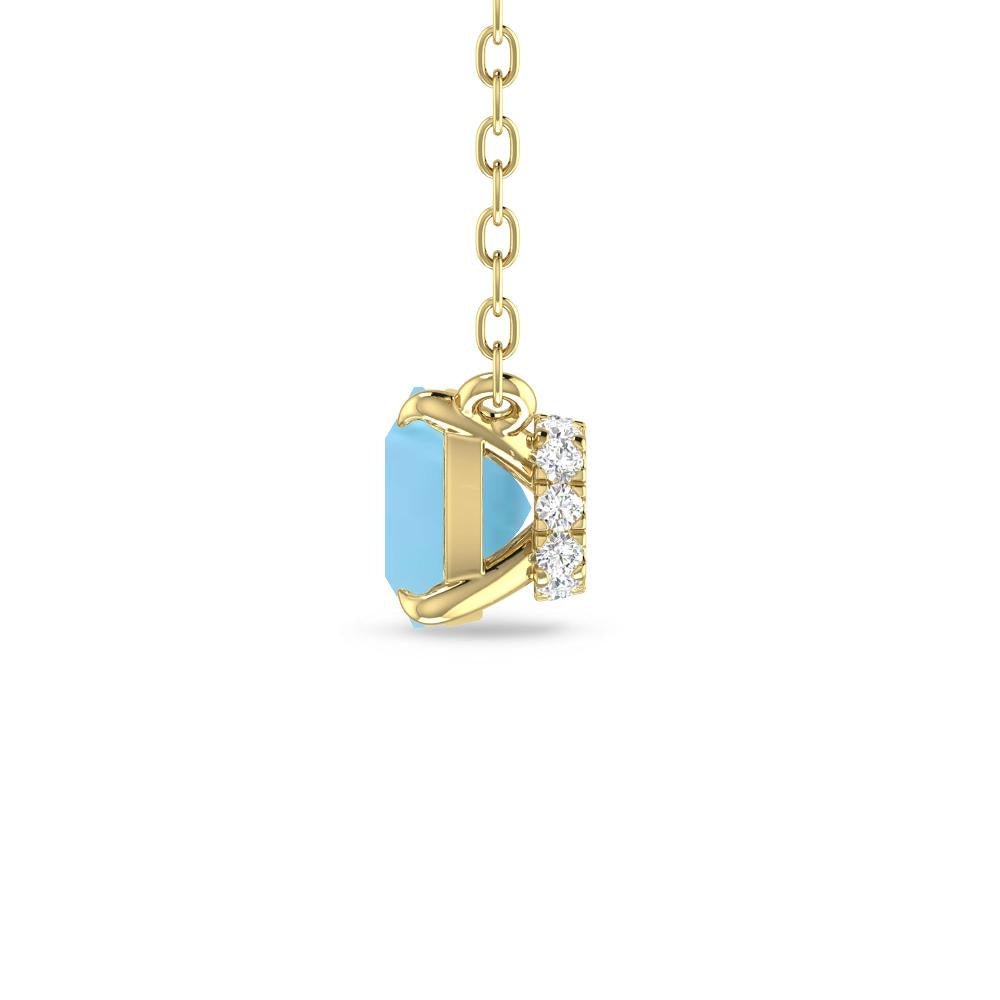 Yellow Gold - Blue Topaz