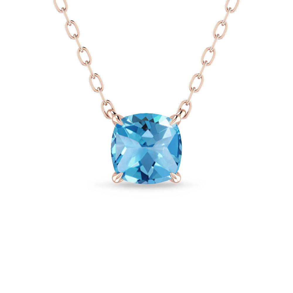 Rose Gold - Blue Topaz