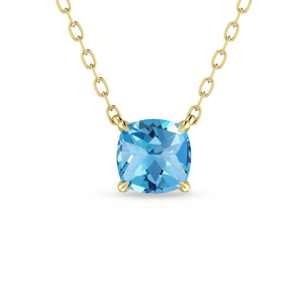 Yellow Gold - Blue Topaz