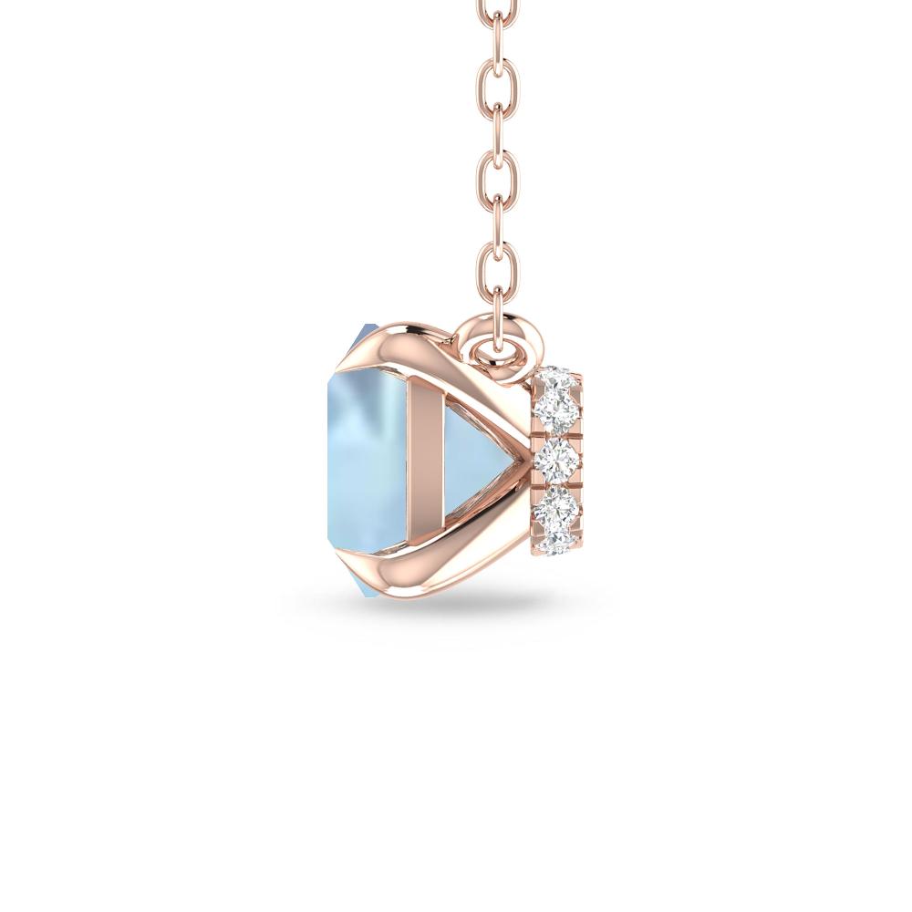 Rose Gold - Aquamarine