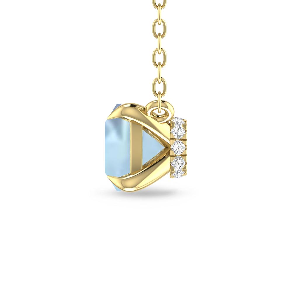 Yellow Gold - Aquamarine