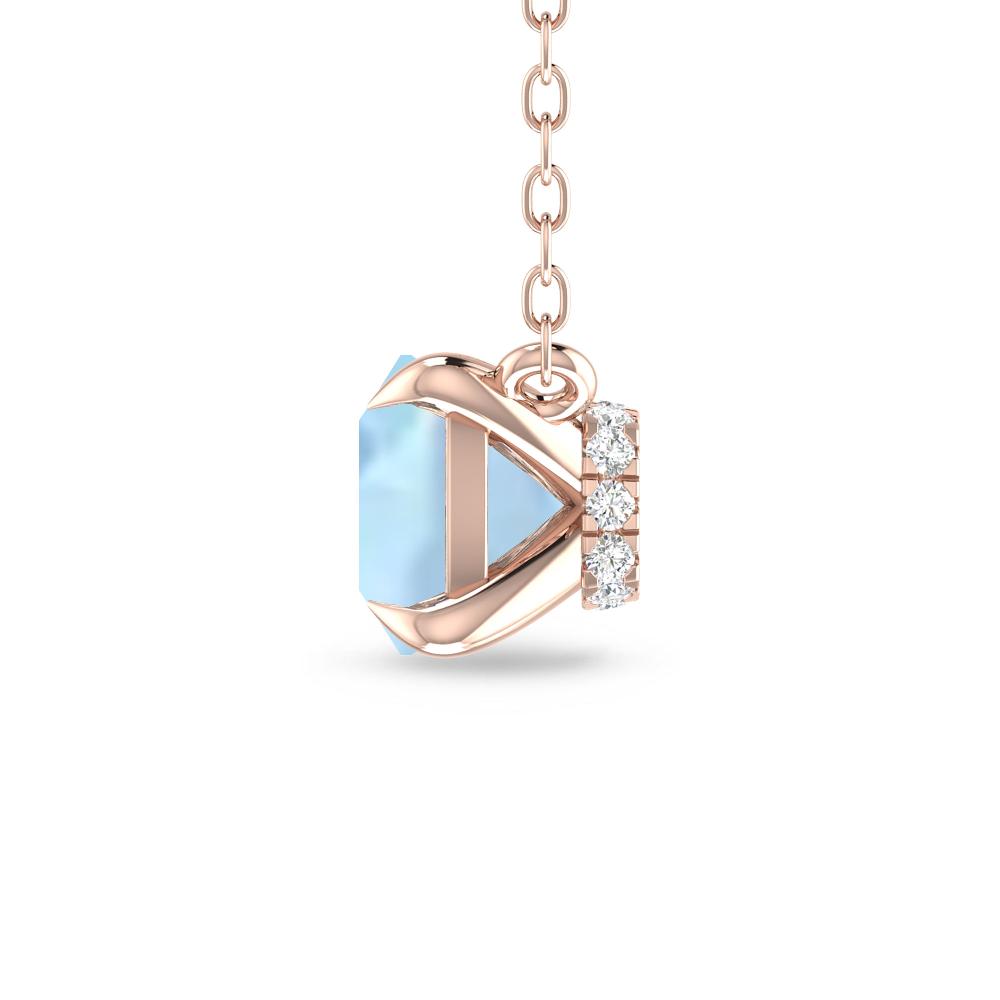 Rose Gold - Aquamarine