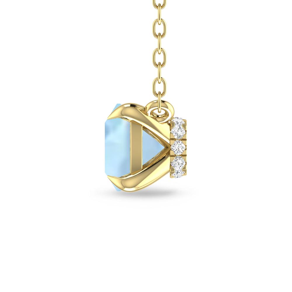 Yellow Gold - Aquamarine
