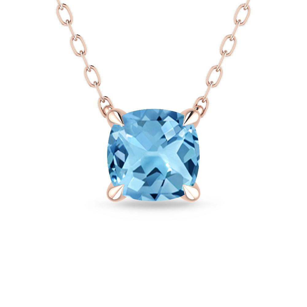 Rose Gold - Blue Topaz