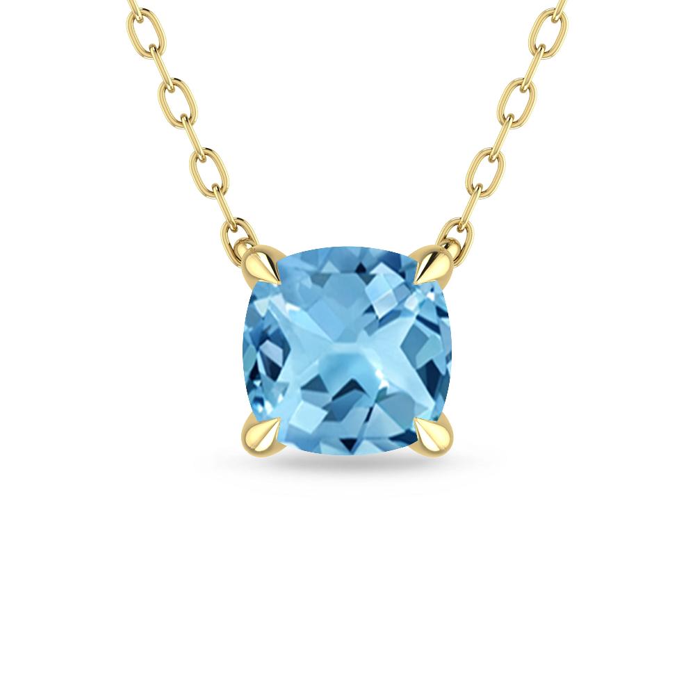 Yellow Gold - Blue Topaz