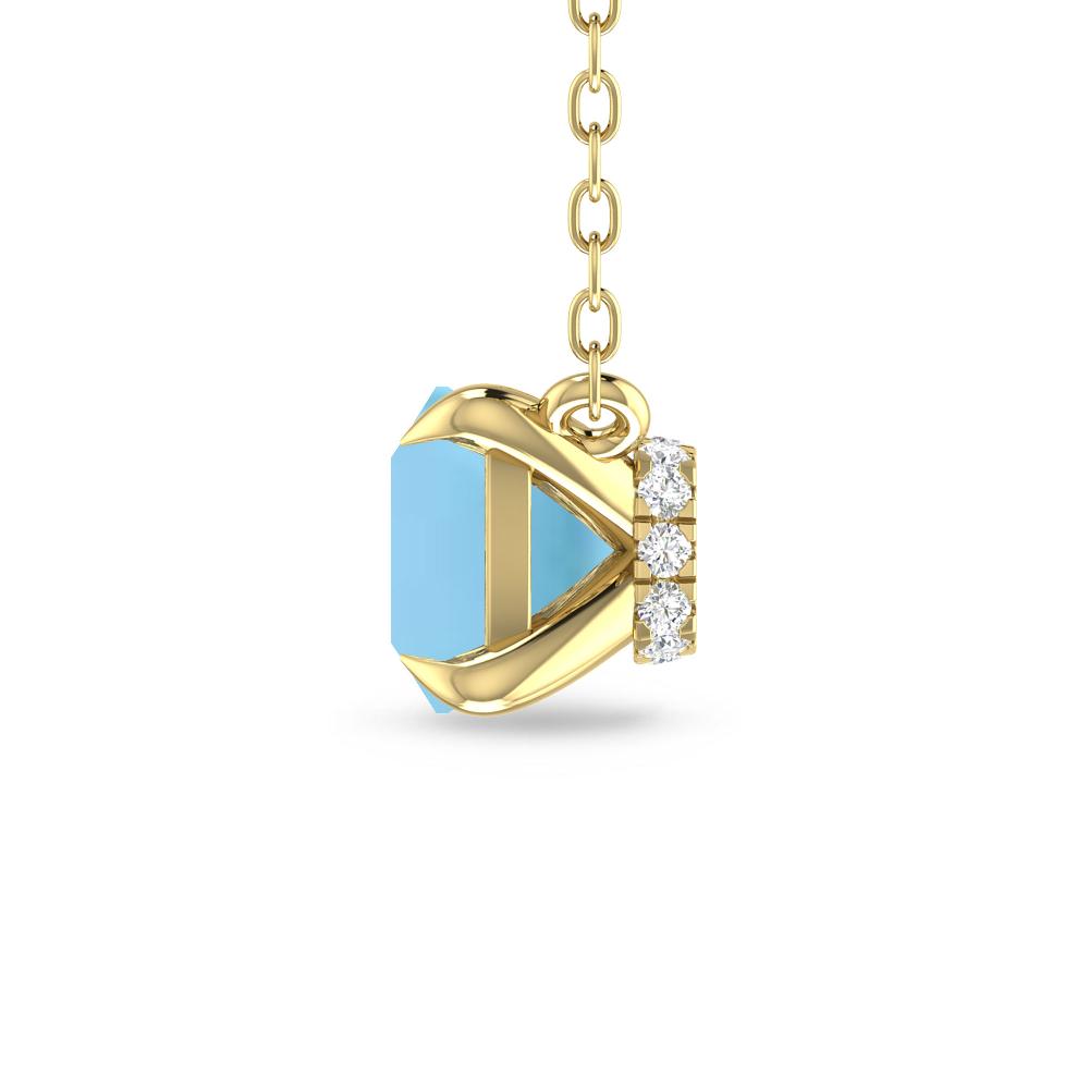 Yellow Gold - Blue Topaz