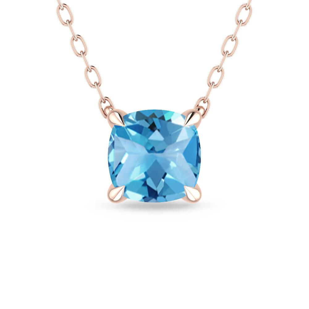 Rose Gold - Blue Topaz