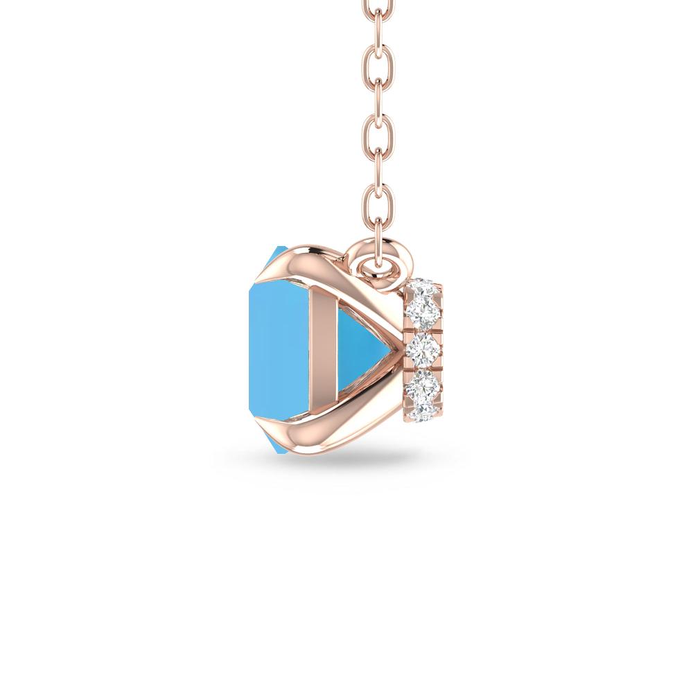 Rose Gold - Blue Topaz