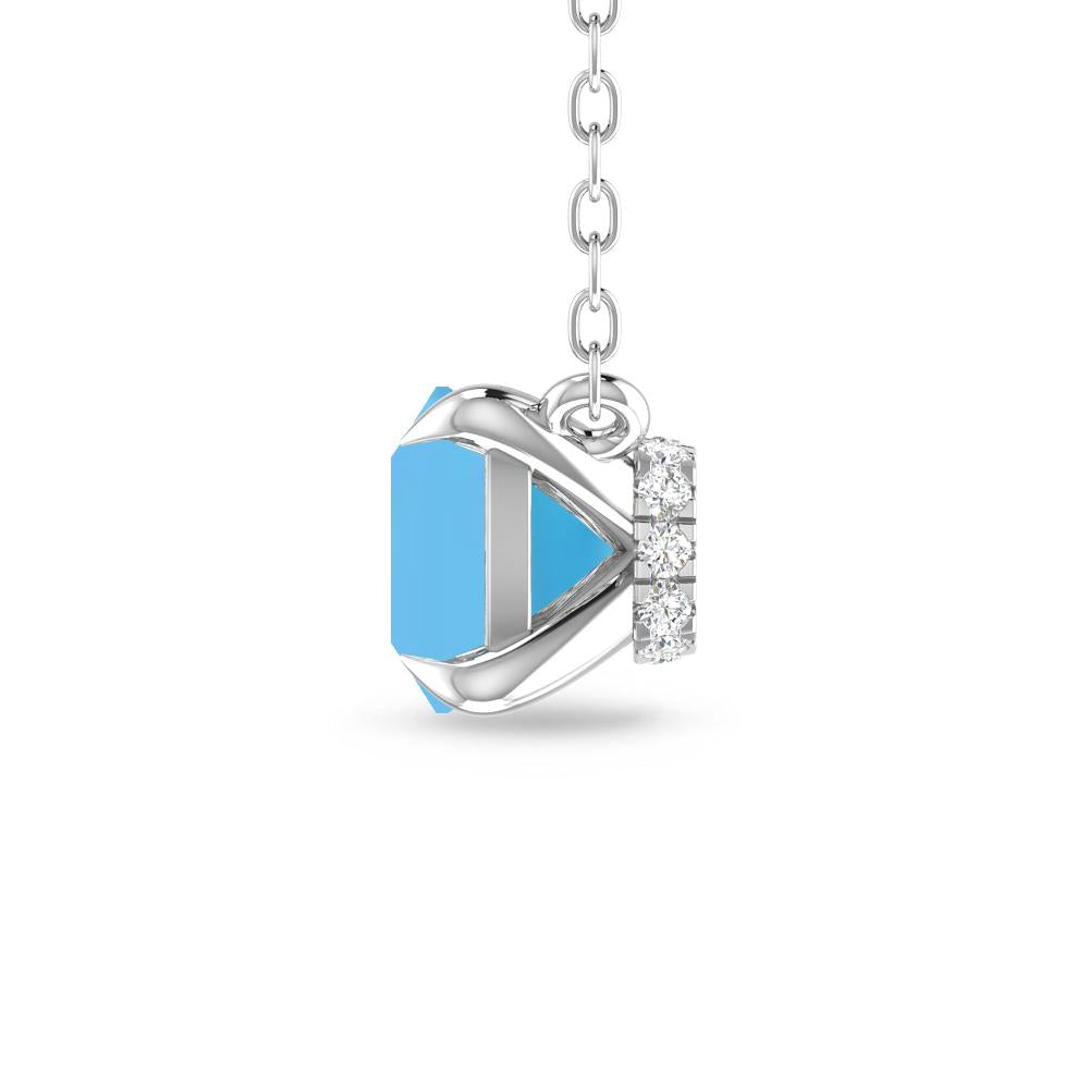 White Gold - Blue Topaz