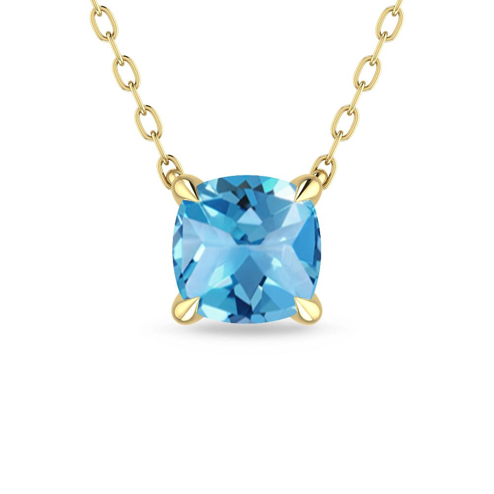 Yellow Gold - Blue Topaz