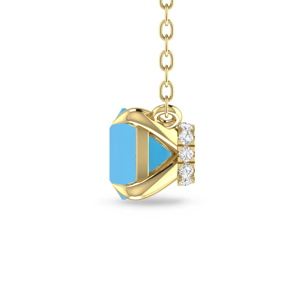 Yellow Gold - Blue Topaz