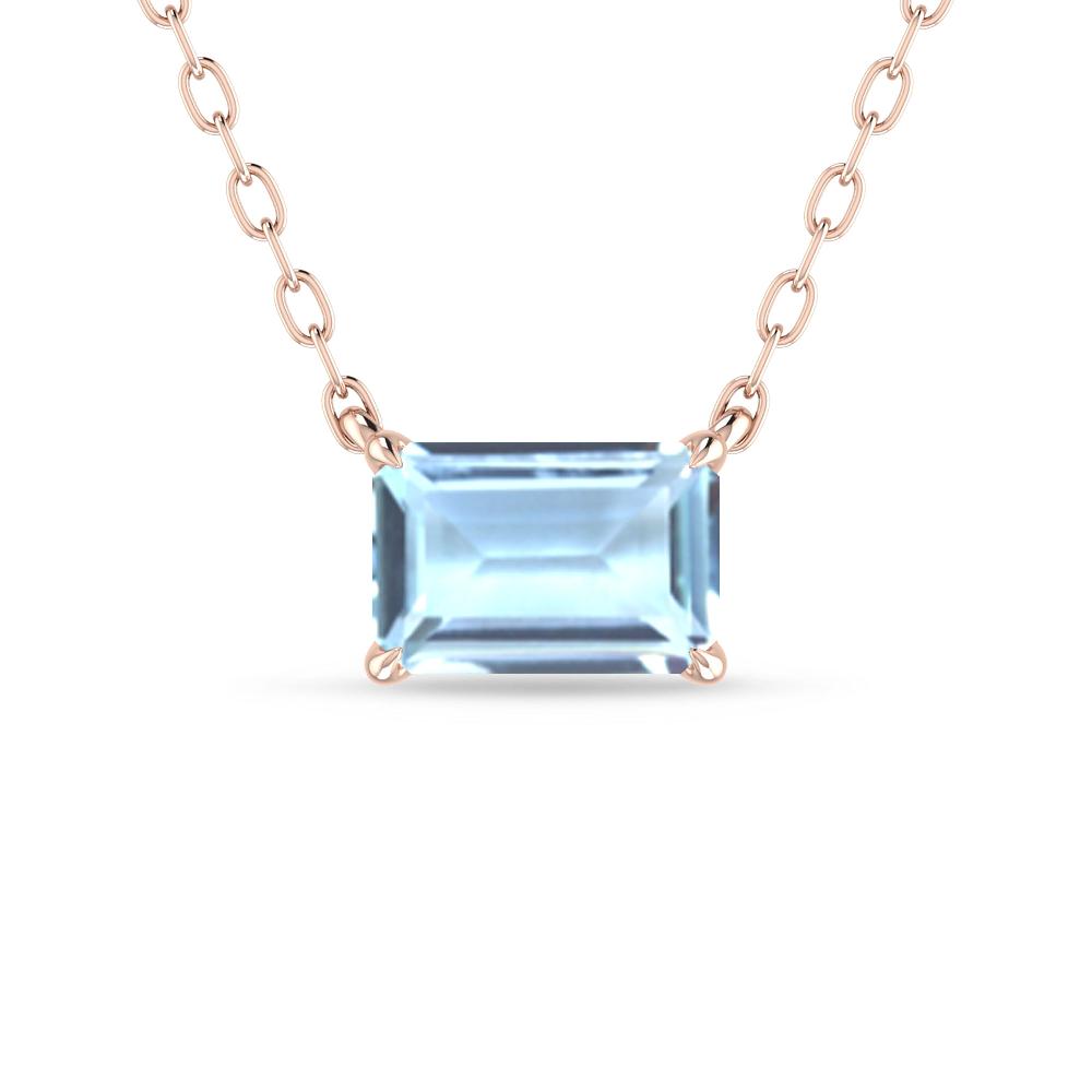 Rose Gold - Aquamarine
