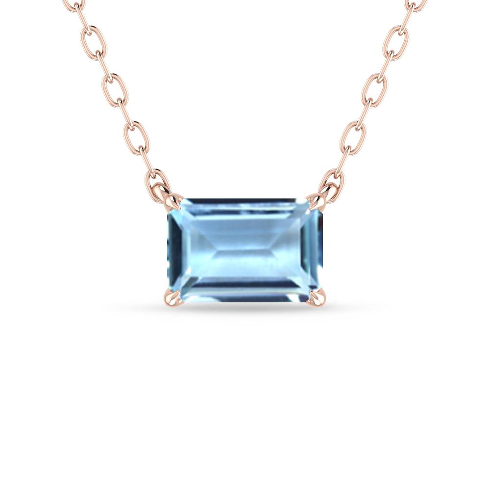 Rose Gold - Aquamarine