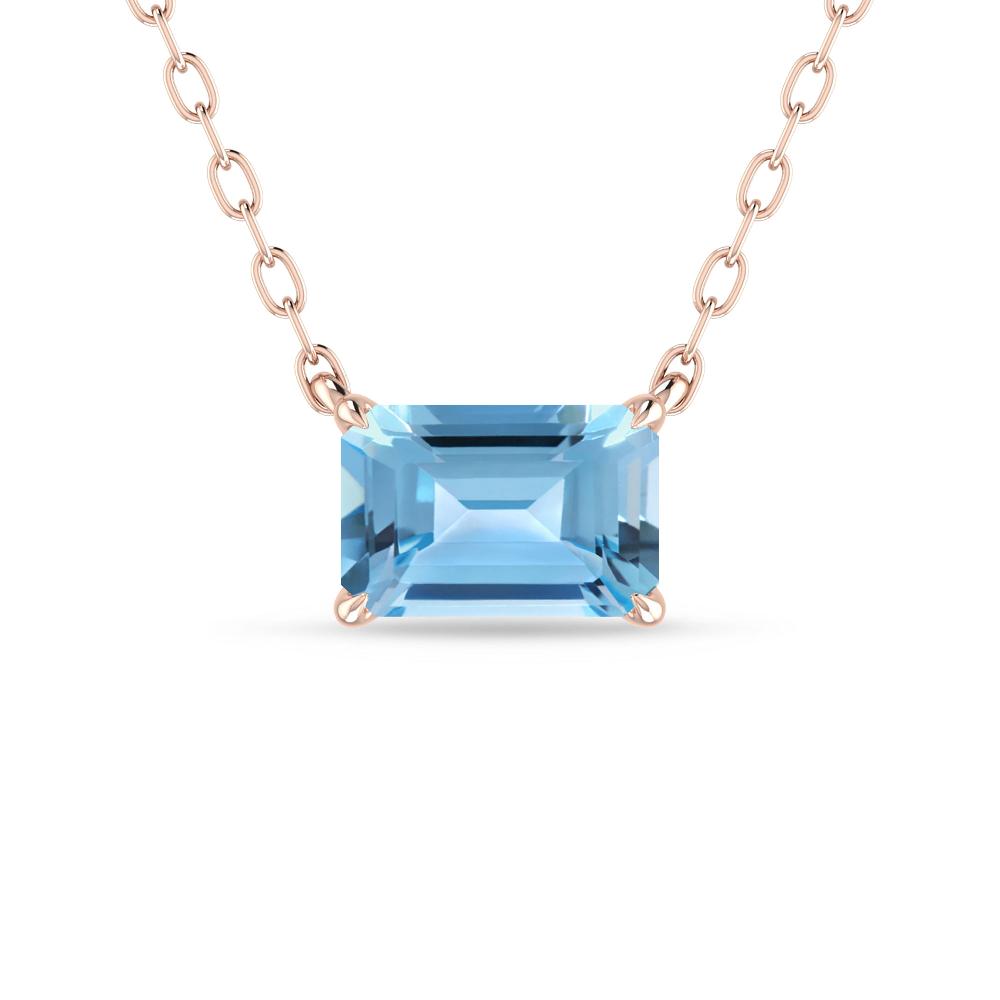 Rose Gold - Blue Topaz