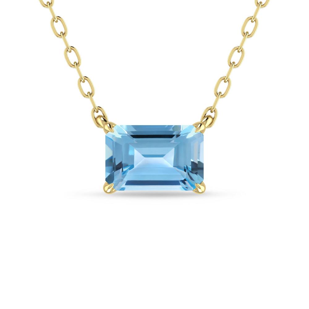 Yellow Gold - Blue Topaz