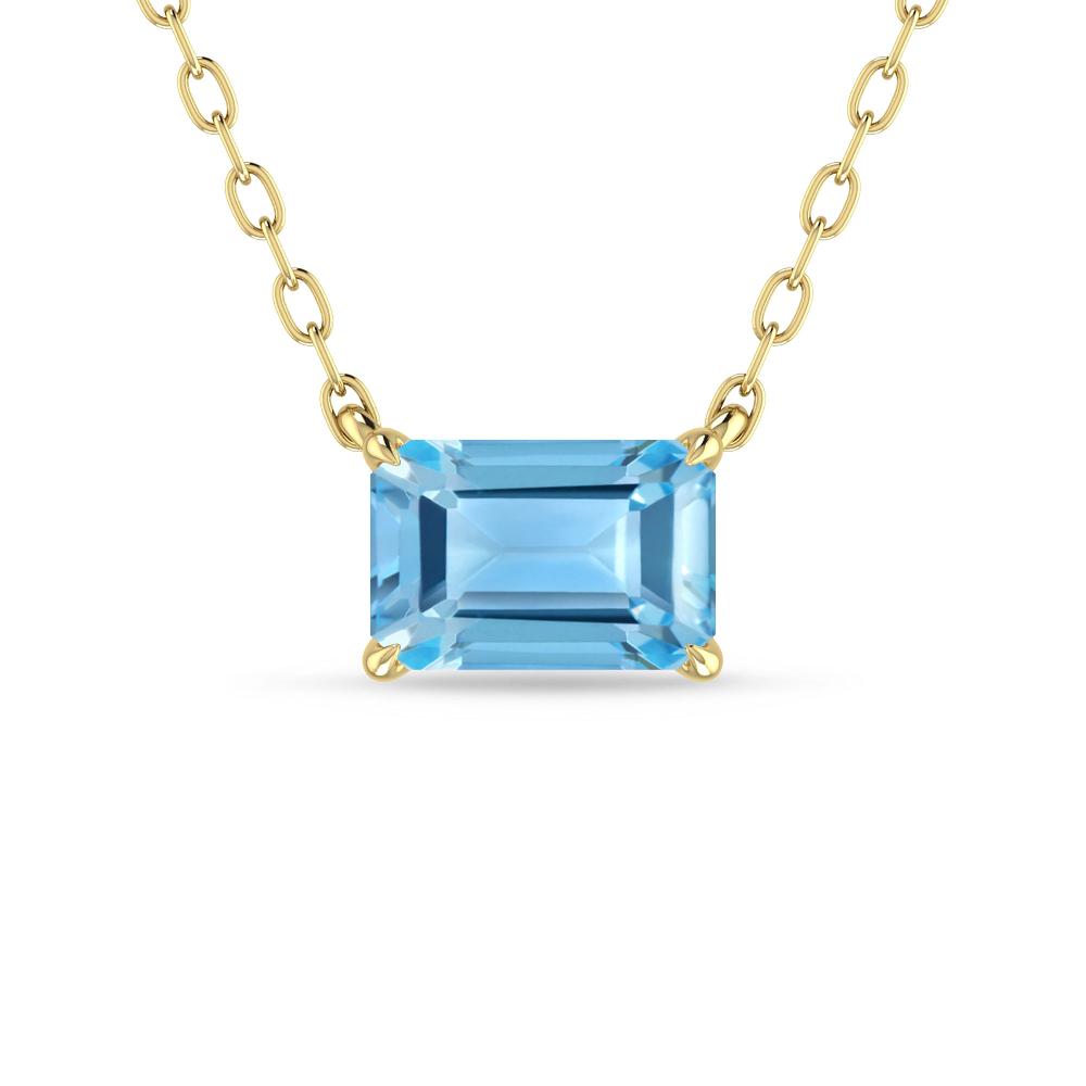 Yellow Gold - Blue Topaz