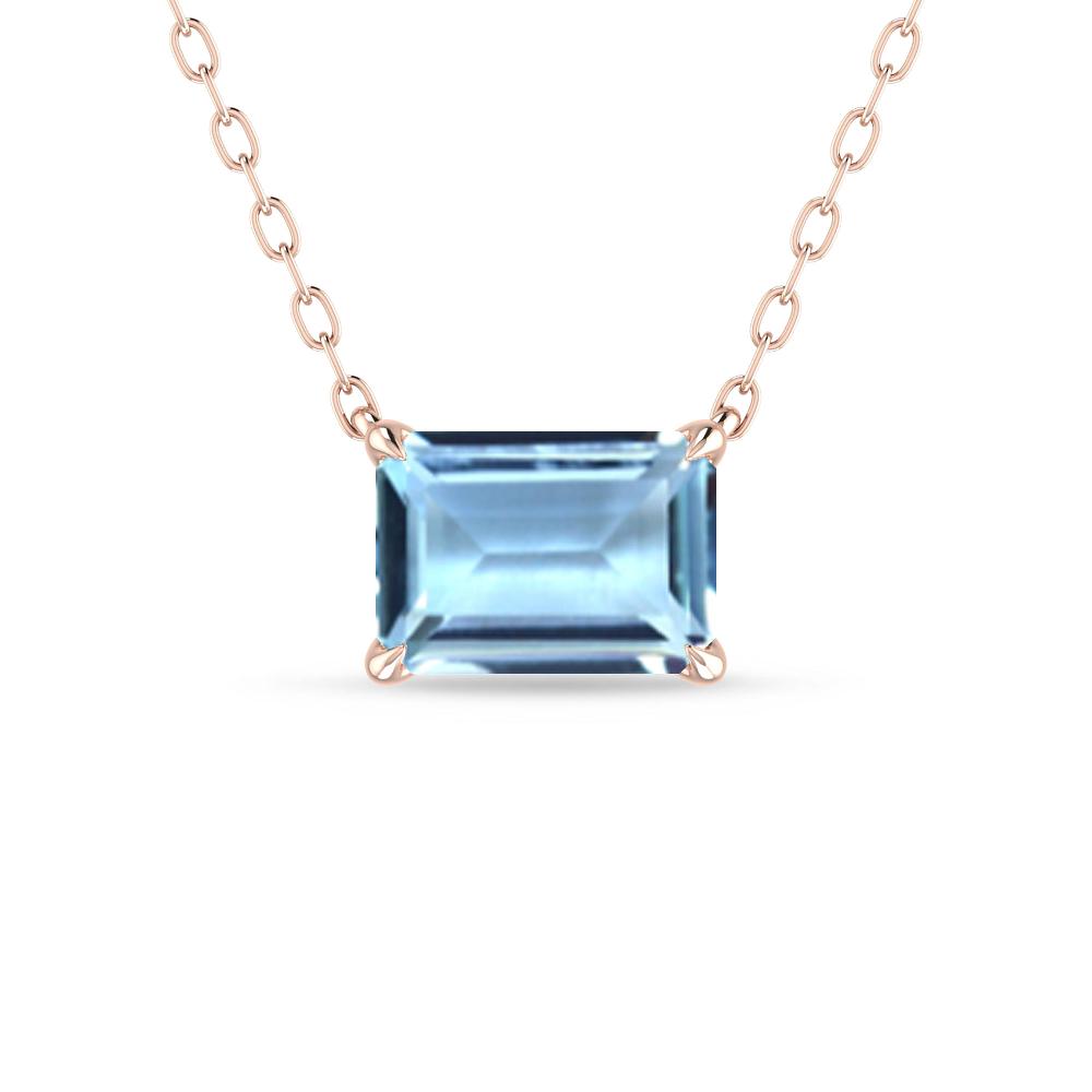 Rose Gold - Aquamarine