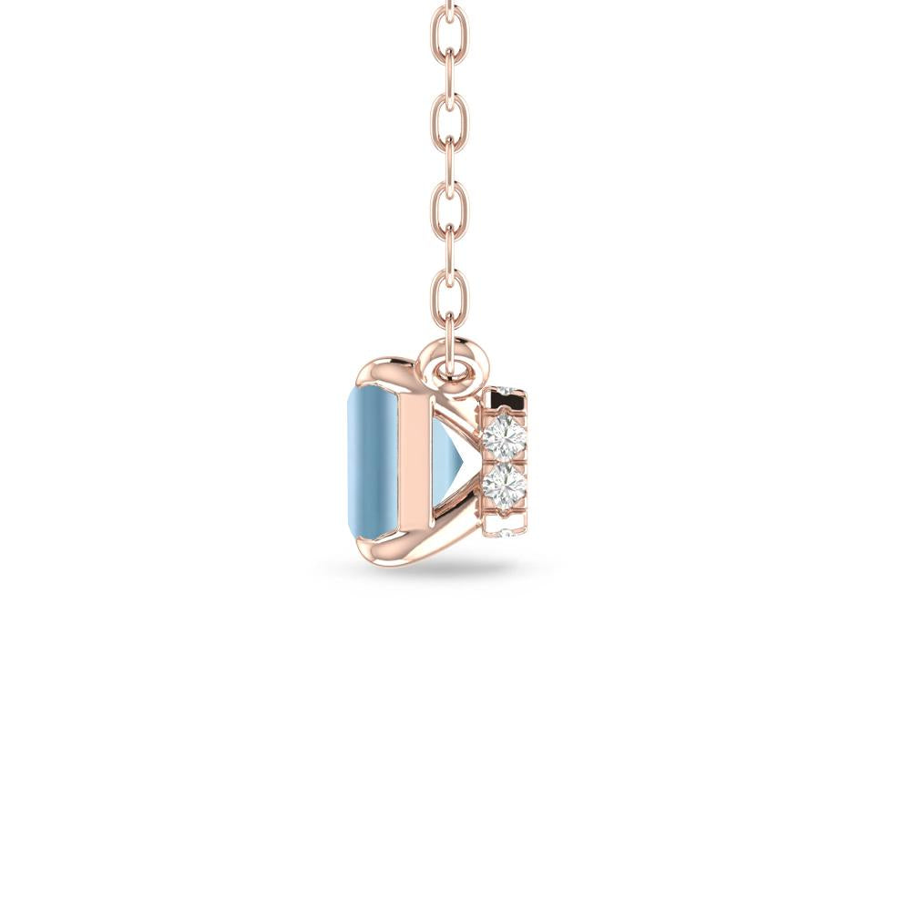 Rose Gold - Aquamarine