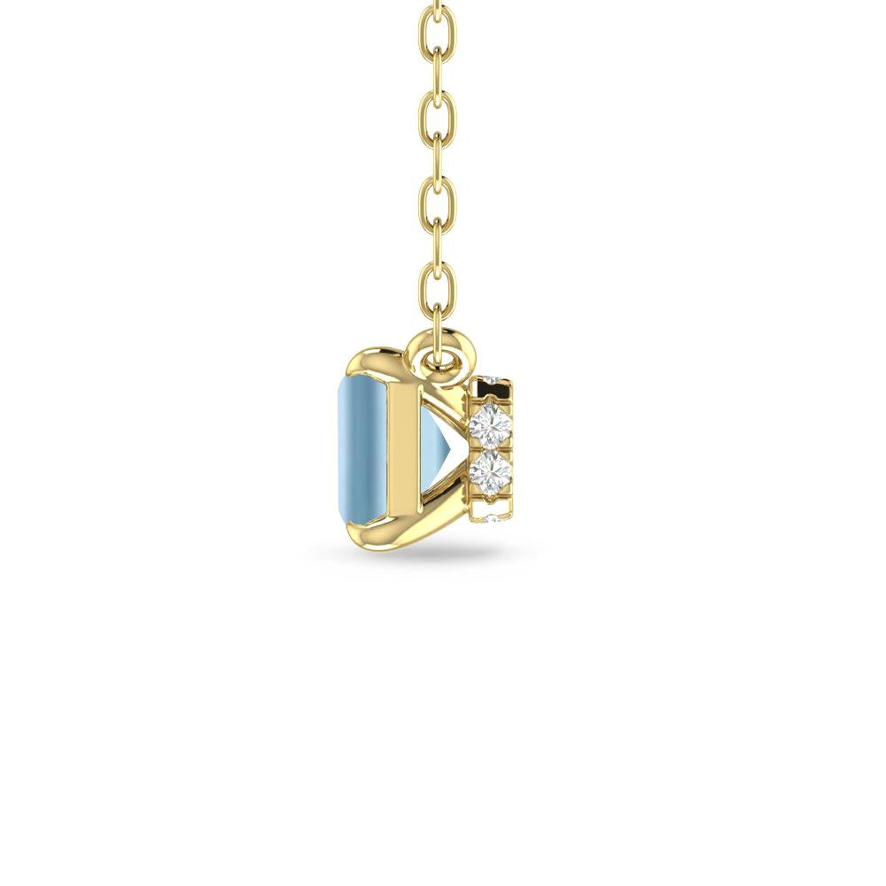 Yellow Gold - Aquamarine