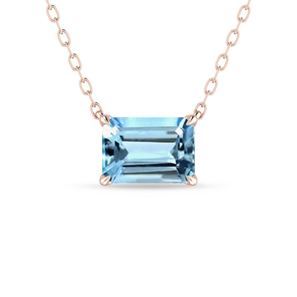Rose Gold - Aquamarine