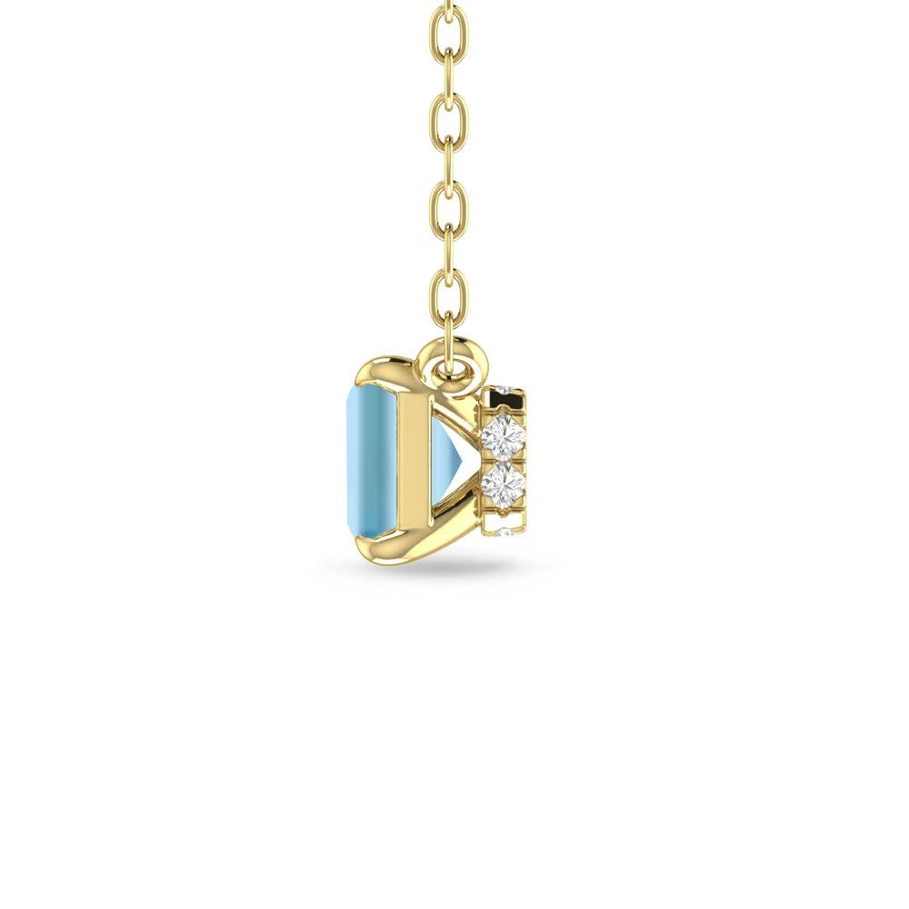 Yellow Gold - Aquamarine