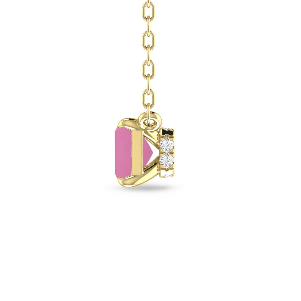 Yellow Gold - Pink Tourmaline