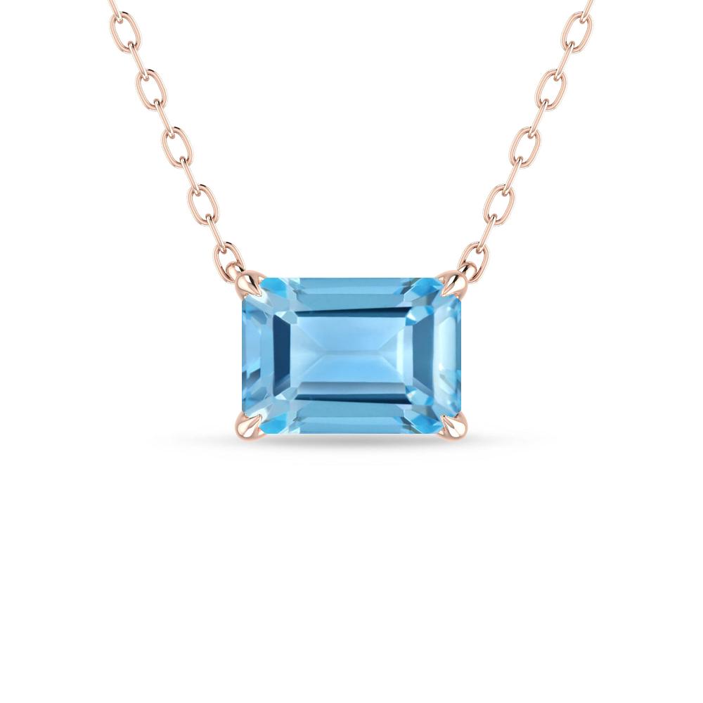 Rose Gold - Blue Topaz