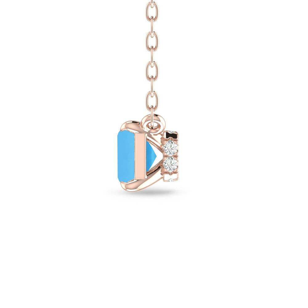 Rose Gold - Blue Topaz