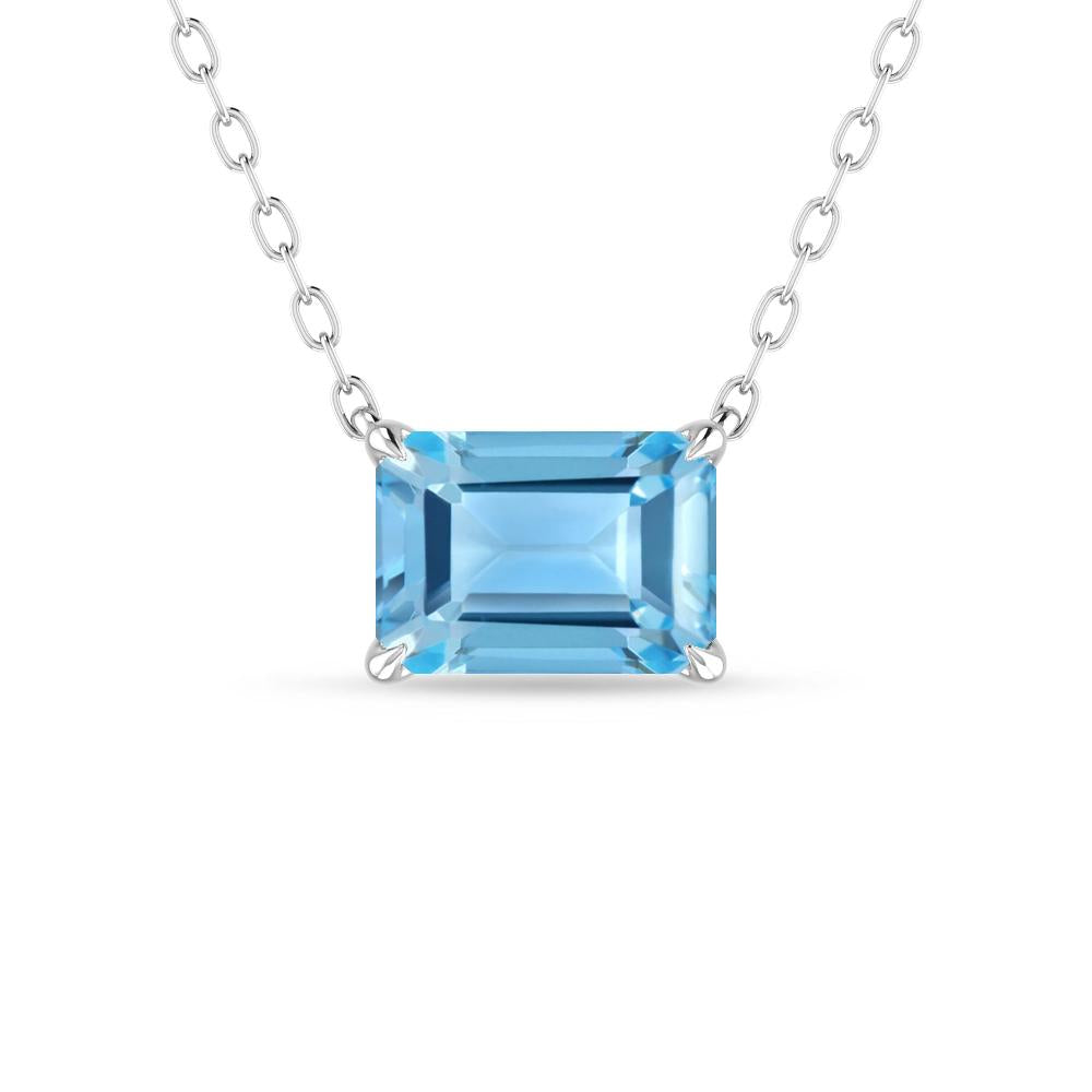 White Gold - Blue Topaz