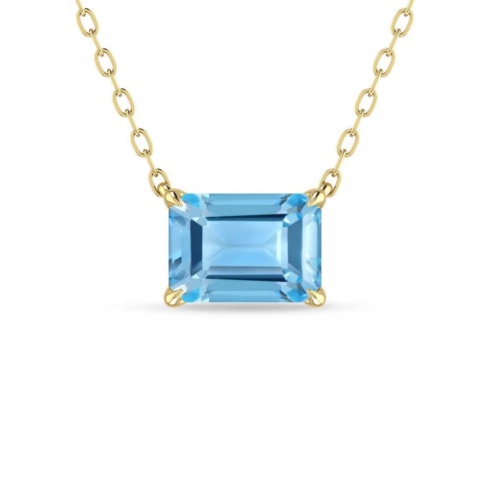 Yellow Gold - Blue Topaz