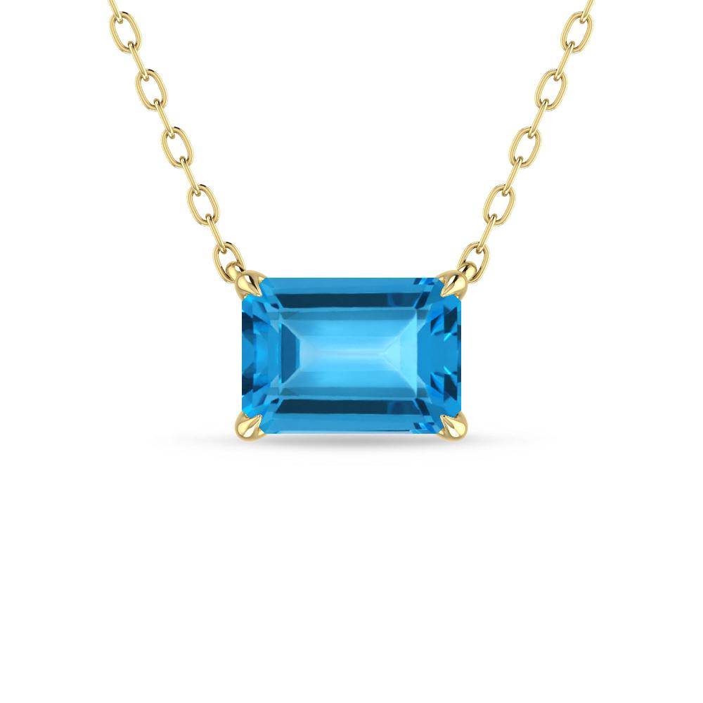 Yellow Gold - Blue Topaz