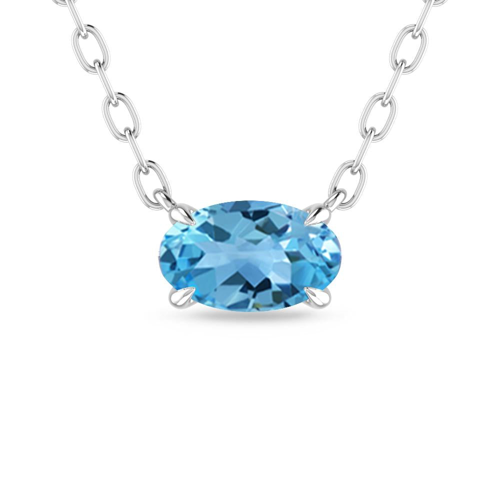 White Gold - Blue Topaz