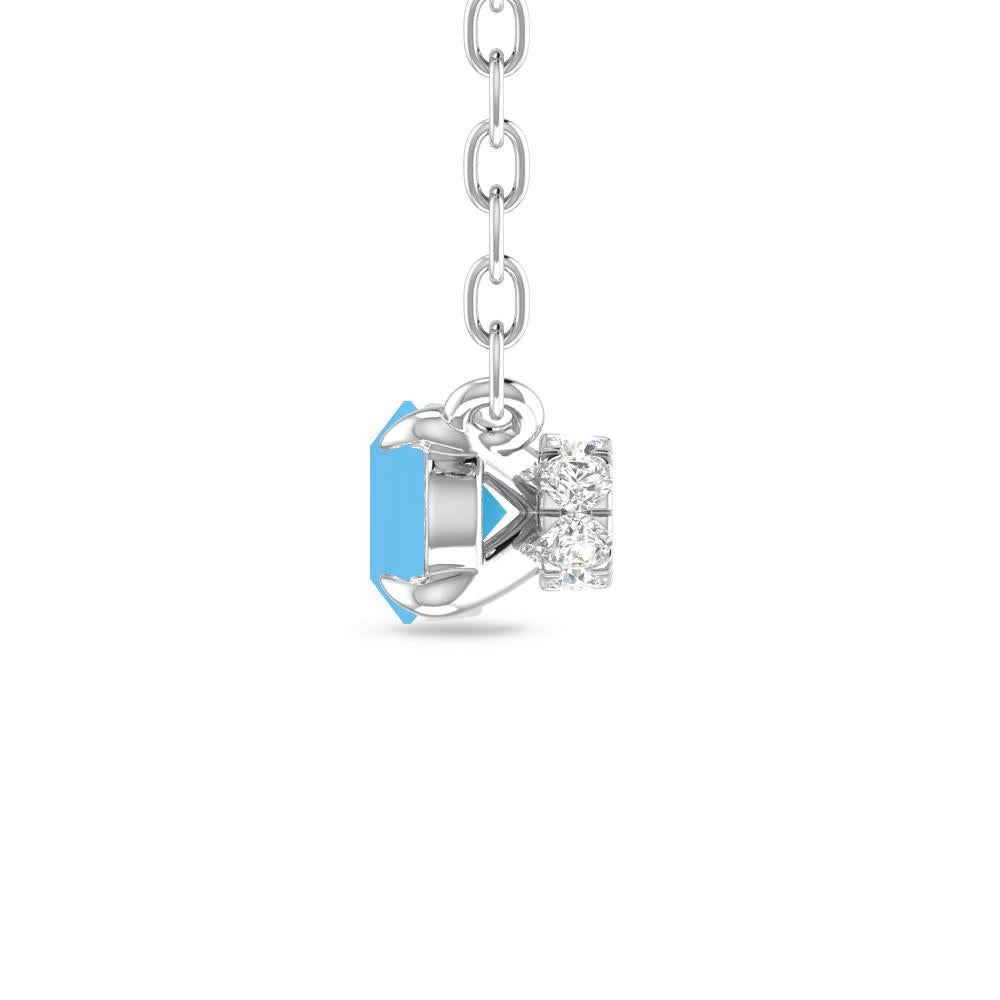 White Gold - Blue Topaz