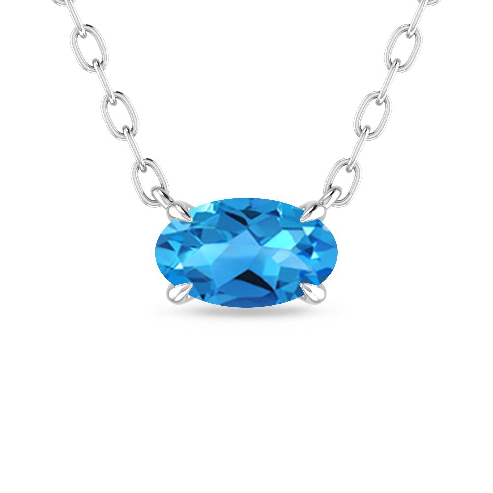 White Gold - Blue Topaz